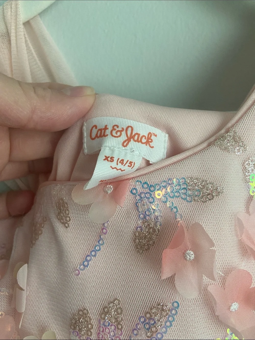 Pink Floral Tulle Party Dress Cat and Jack size 4/5 xs